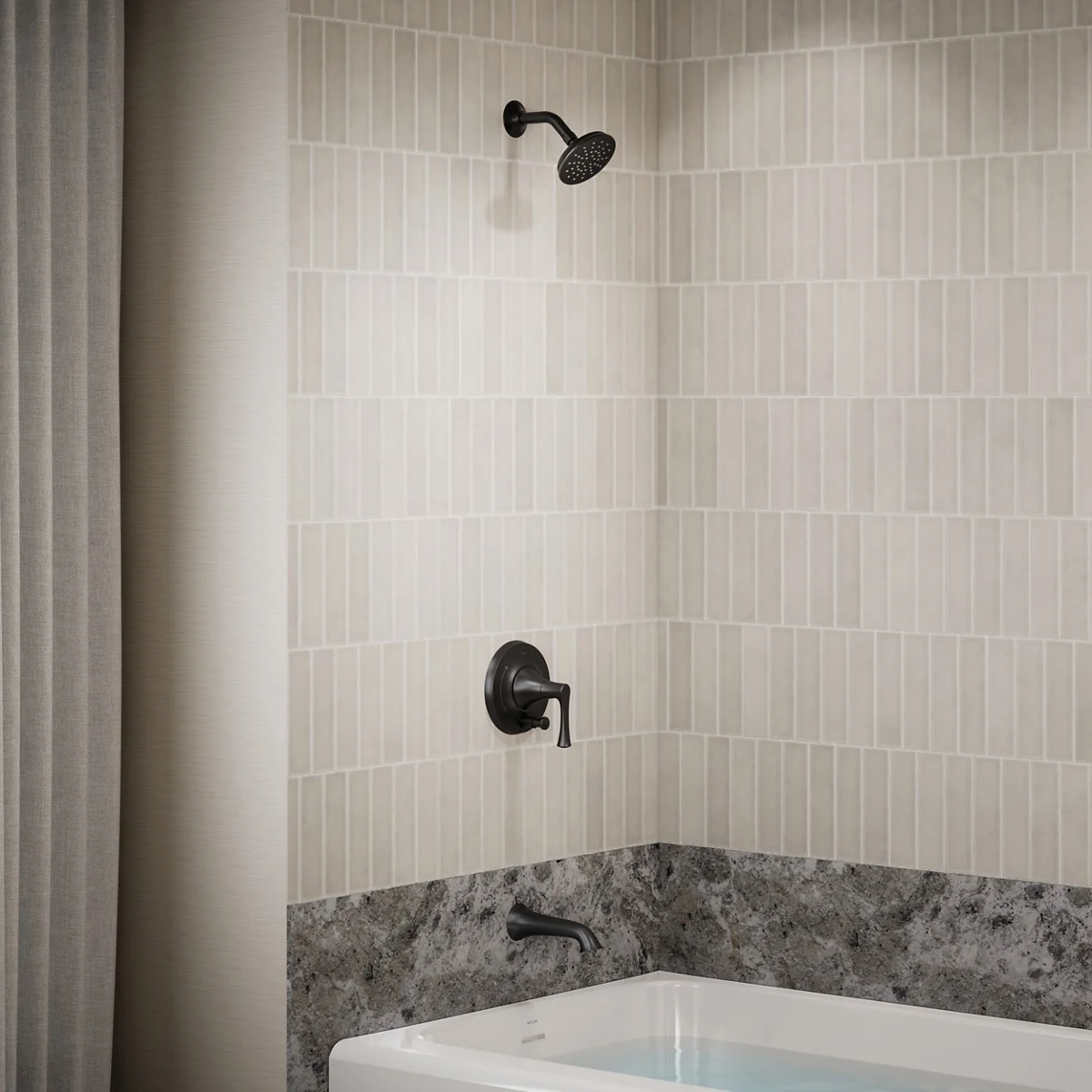 KOHLER K-T35944-4G Buckley Rite-Temp bath and shower trim kit with push-button diverter, 1.75 gpm - Image 5