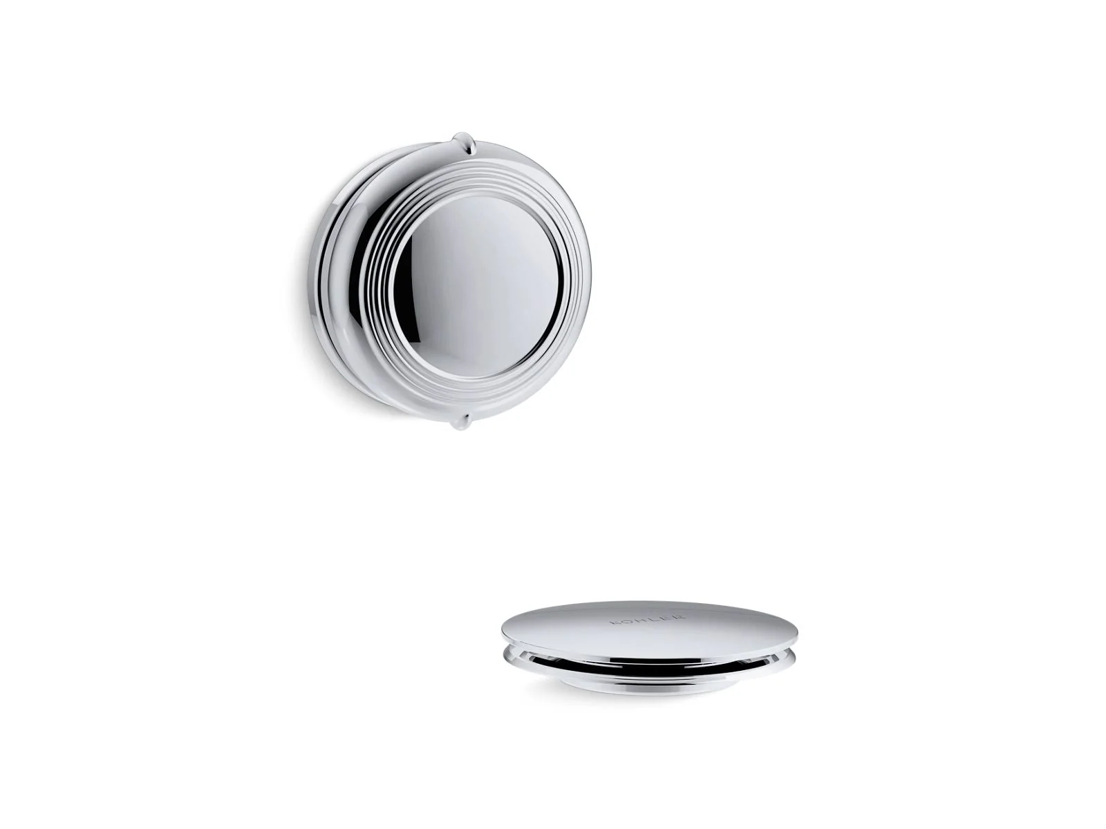 KOHLER K-T37393 PureFlo Traditional rotary-turn bath drain trim - Image 9