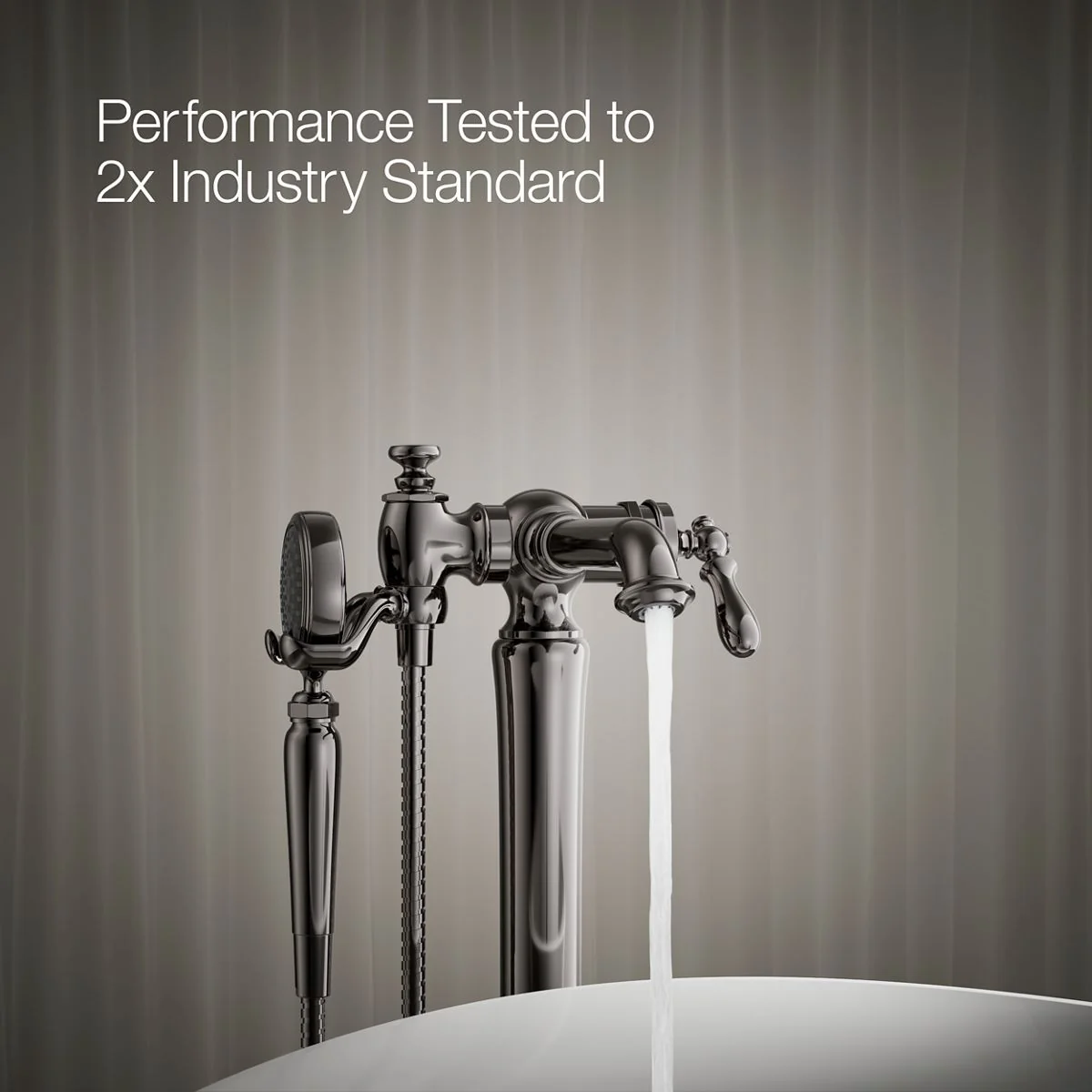 KOHLER K-T72790-9M Artifacts Floor-mount bath filler trim with handshower - Image 33