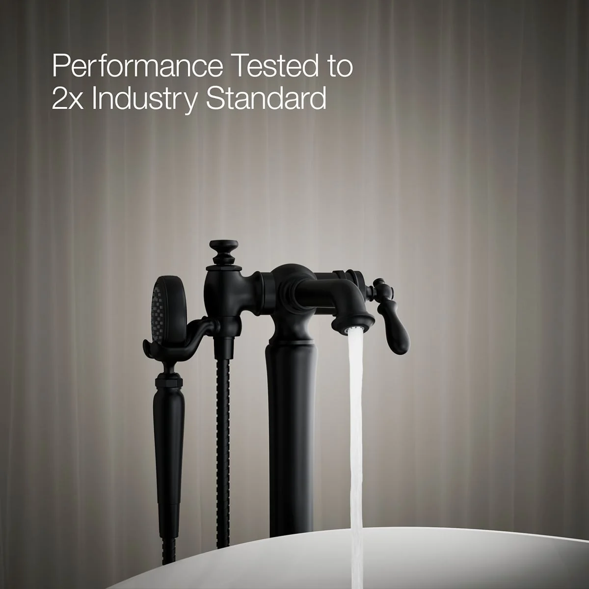 KOHLER K-T72790-9M Artifacts Floor-mount bath filler trim with handshower - Image 39