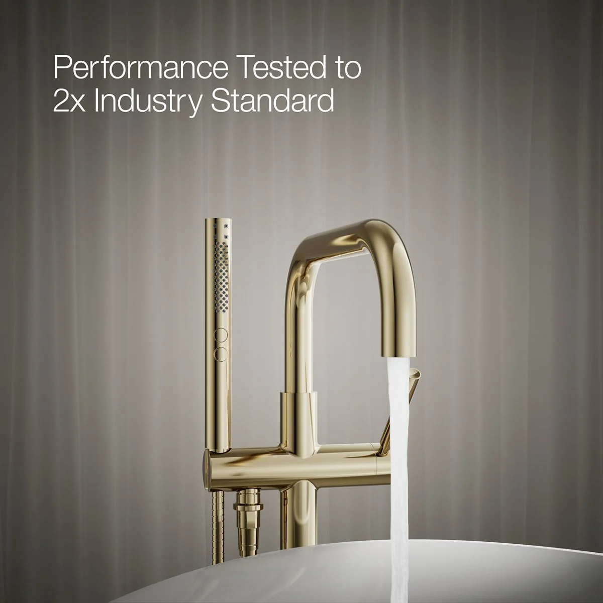KOHLER K-T97328-4 Purist Floor-mount bath filler trim with handshower - Image 19