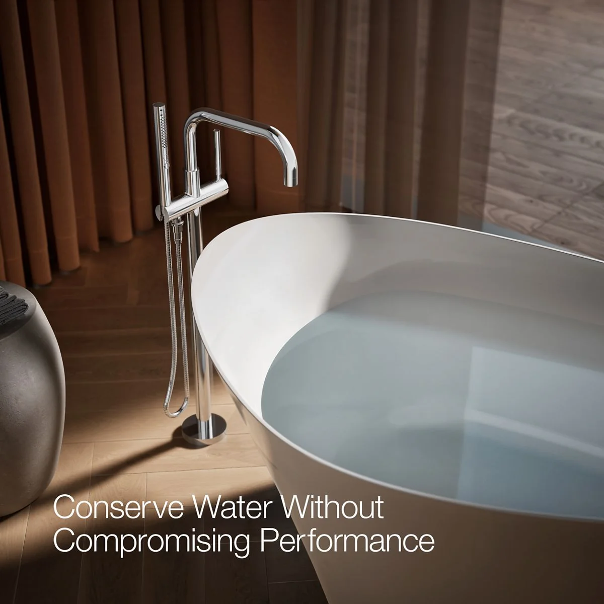 KOHLER K-T97328-4 Purist Floor-mount bath filler trim with handshower - Image 23