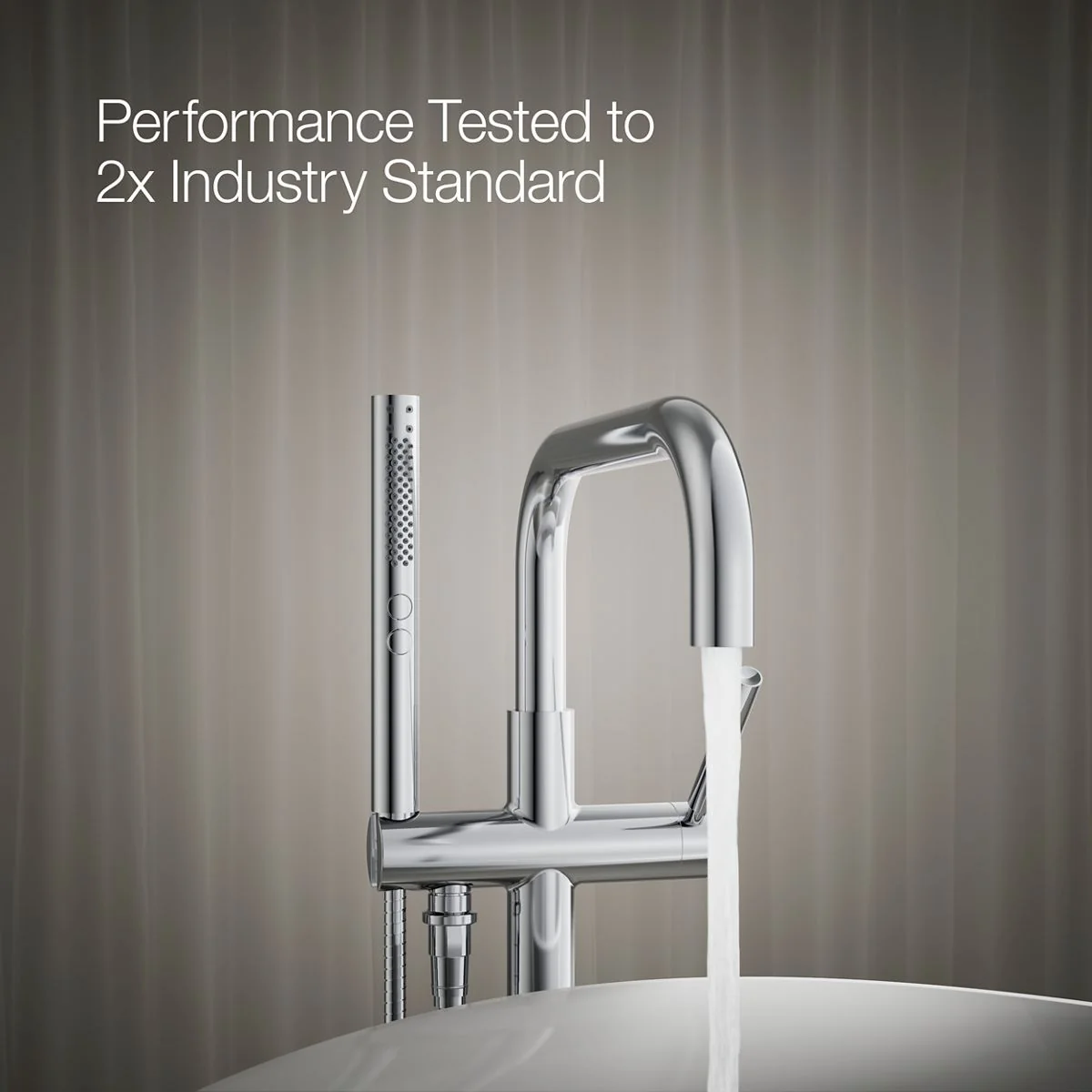 KOHLER K-T97328-4 Purist Floor-mount bath filler trim with handshower - Image 24