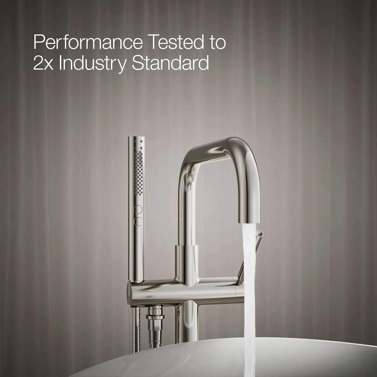 KOHLER K-T97328-4 Purist Floor-mount bath filler trim with handshower - Image 29