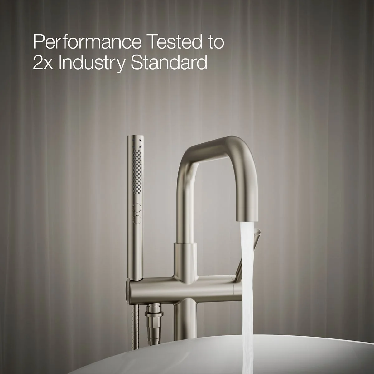 KOHLER K-T97328-4 Purist Floor-mount bath filler trim with handshower - Image 34