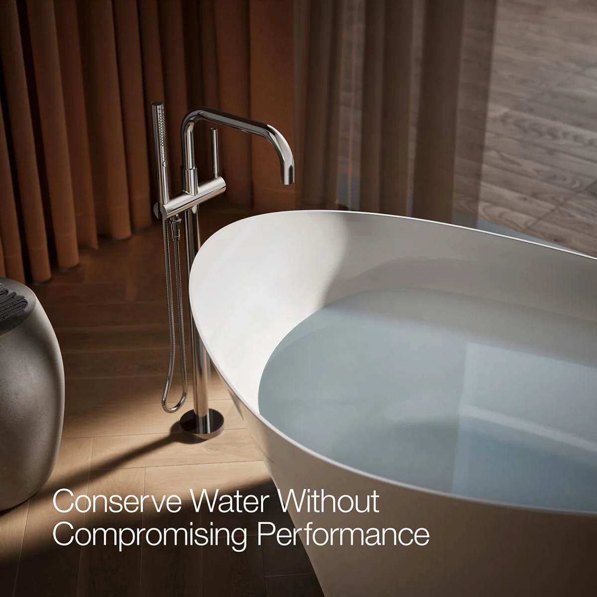 KOHLER K-T97328-4 Purist Floor-mount bath filler trim with handshower - Image 38