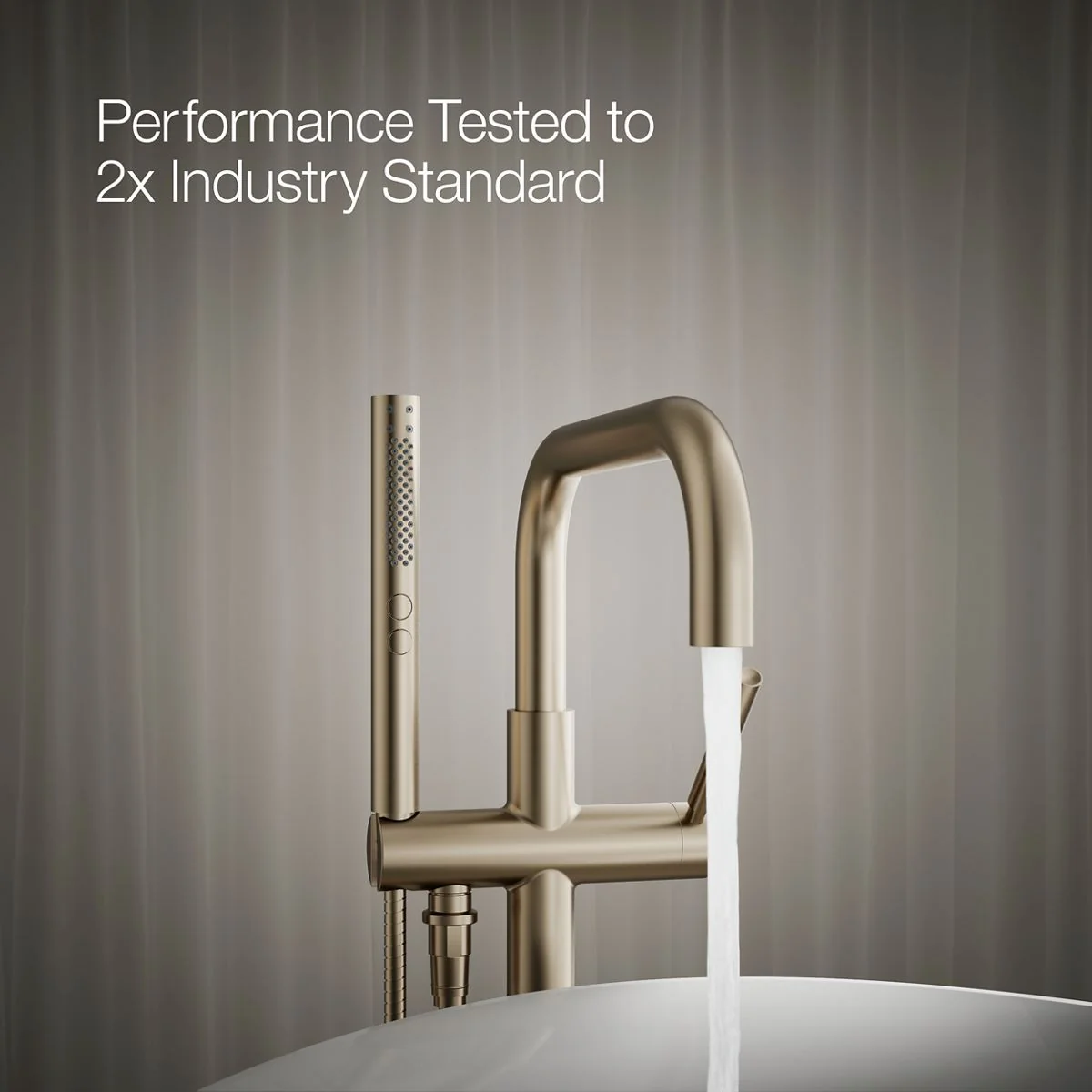 KOHLER K-T97328-4 Purist Floor-mount bath filler trim with handshower - Image 43