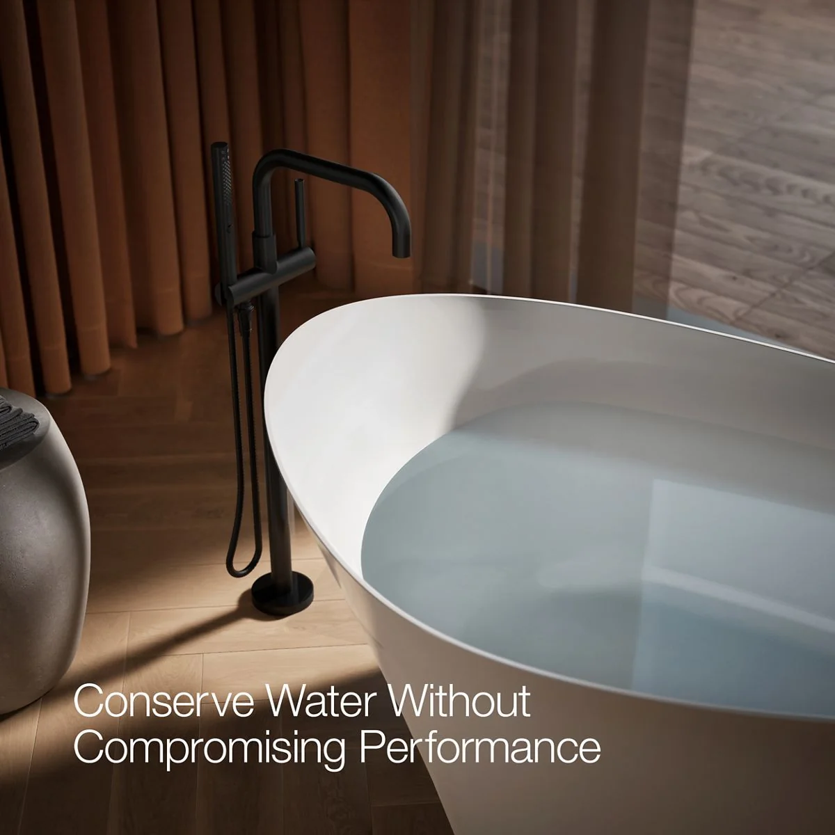 KOHLER K-T97328-4 Purist Floor-mount bath filler trim with handshower - Image 8