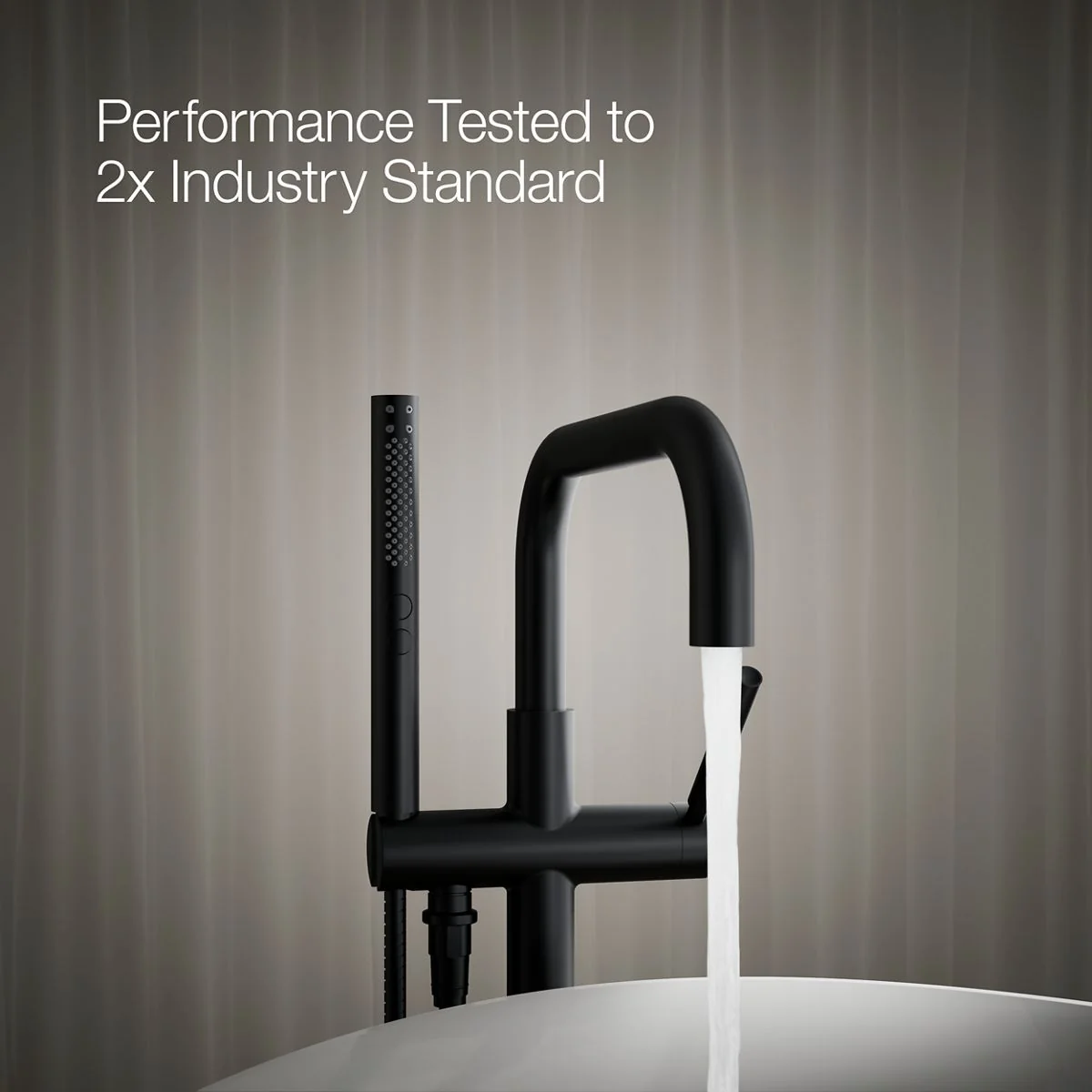 KOHLER K-T97328-4 Purist Floor-mount bath filler trim with handshower - Image 9