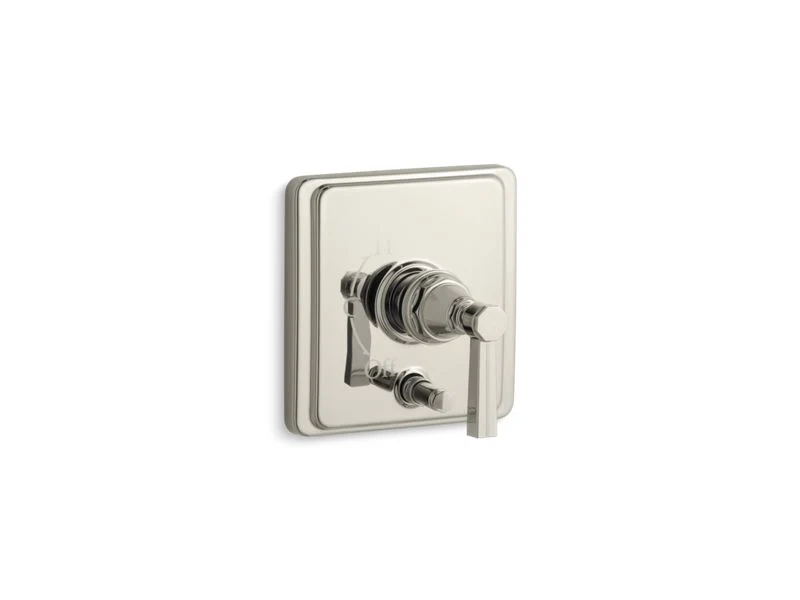 KOHLER K-T98757-4B Pinstripe Rite-Temp(R) pressure-balancing valve trim with diverter and grooved lever handle, valve not included - Image 4