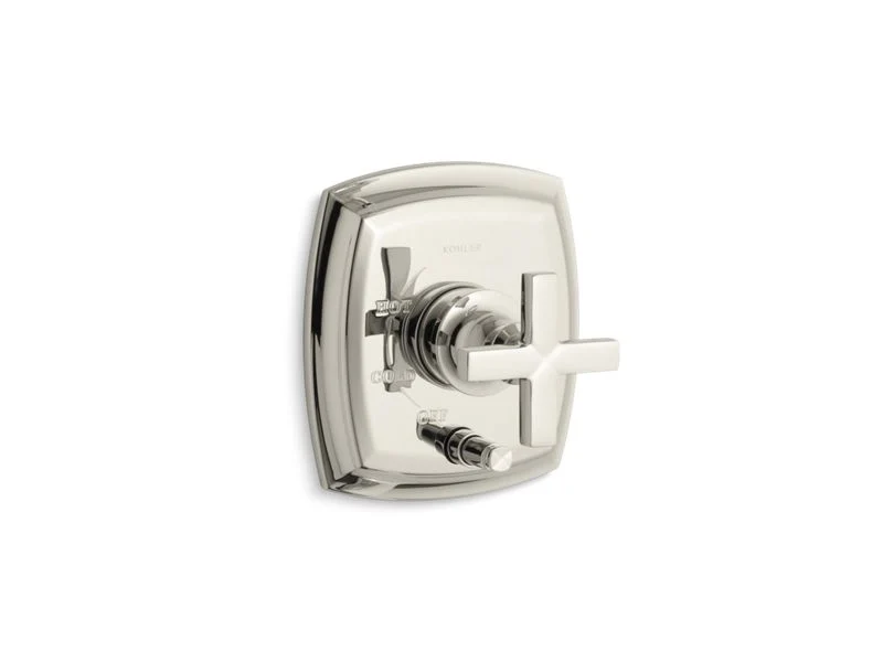 KOHLER K-T98759-3 Margaux Rite-Temp(R) pressure-balancing valve trim with push-button diverter and cross handles, valve not included - Image 5