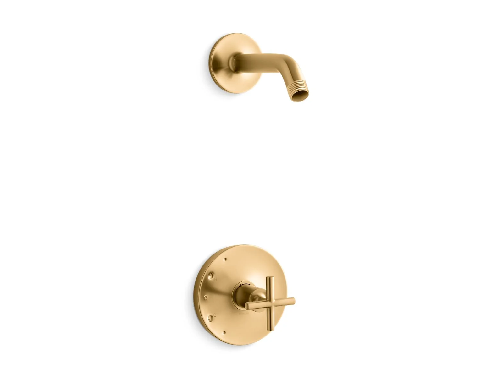 KOHLER K-TLS14422-3 Purist Rite-Temp shower trim kit with cross handle, without showerhead - Image 6