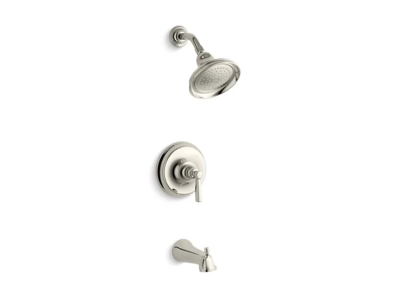 KOHLER K-TS10582-4 Bancroft Rite-Temp bath and shower valve trim with metal lever handle, slip-fit spout and 2.5 gpm showerhead - Image 4
