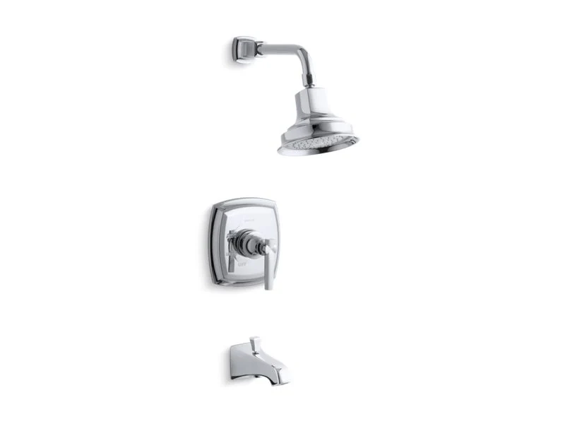 KOHLER K-TS16225-4 Margaux Rite-Temp bath and shower trim set with lever handle and NPT spout, valve not included - Image 4