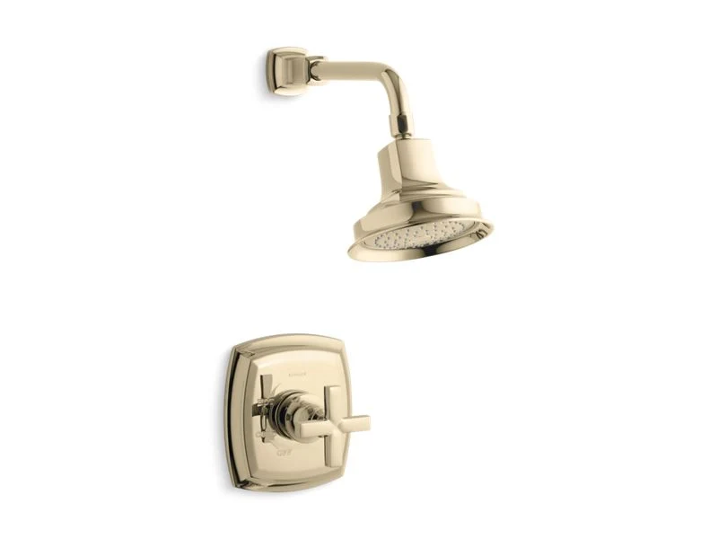 KOHLER K-TS16234-3 Margaux Rite-Temp shower valve trim with cross handle and 2.5 gpm showerhead
