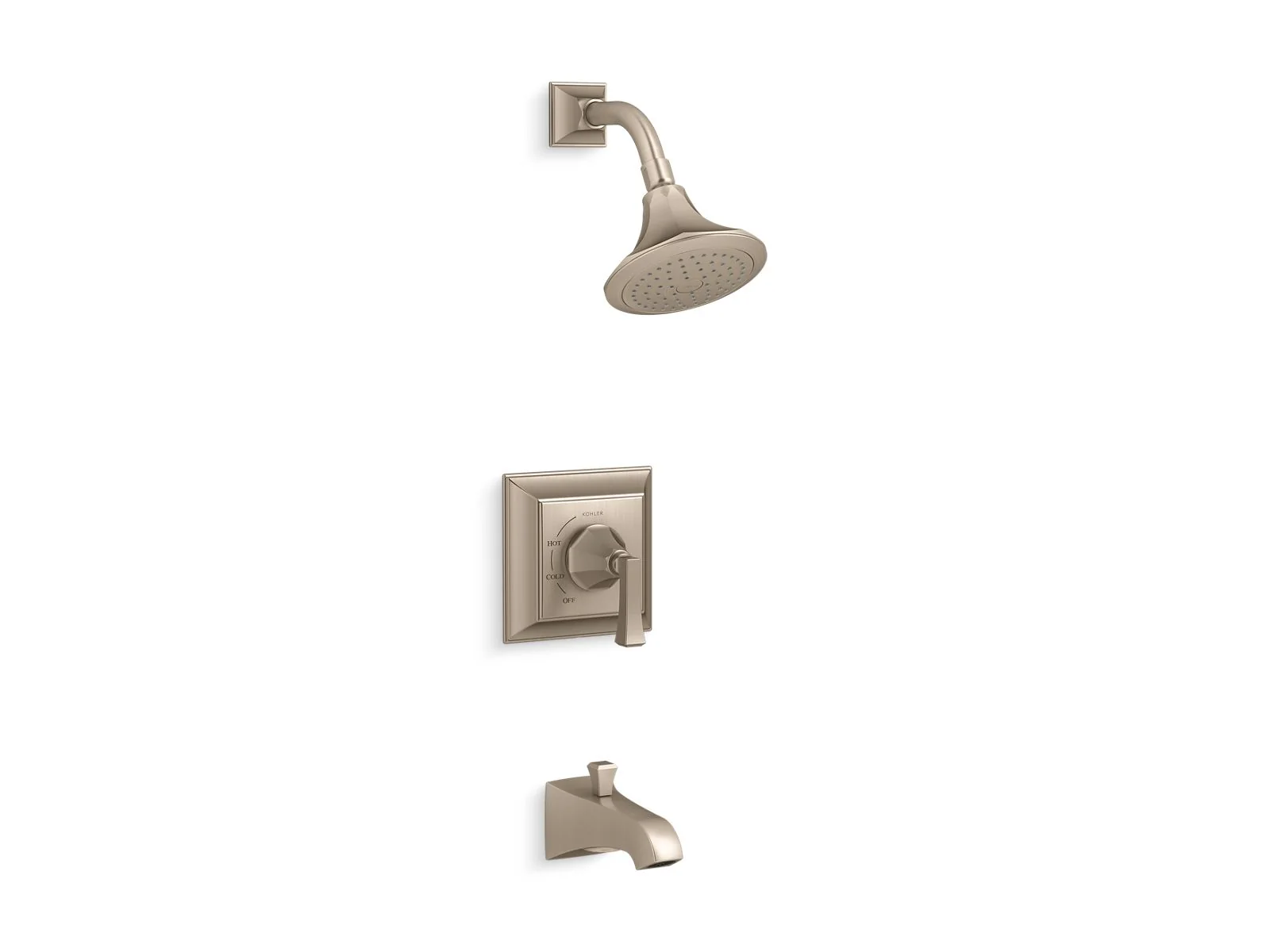 KOHLER K-TS461-4V Memoirs Rite-Temp bath and shower trim kit, 2.5 gpm