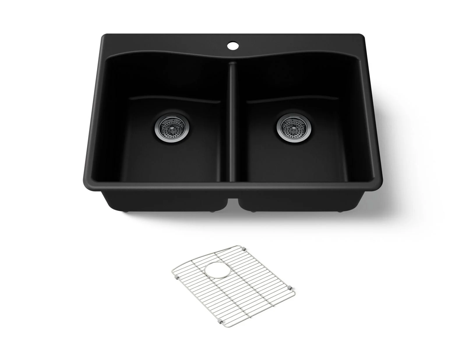 KOHLER K-8185-1 Kennon 33" top-/undermount double-bowl kitchen sink - Image 3