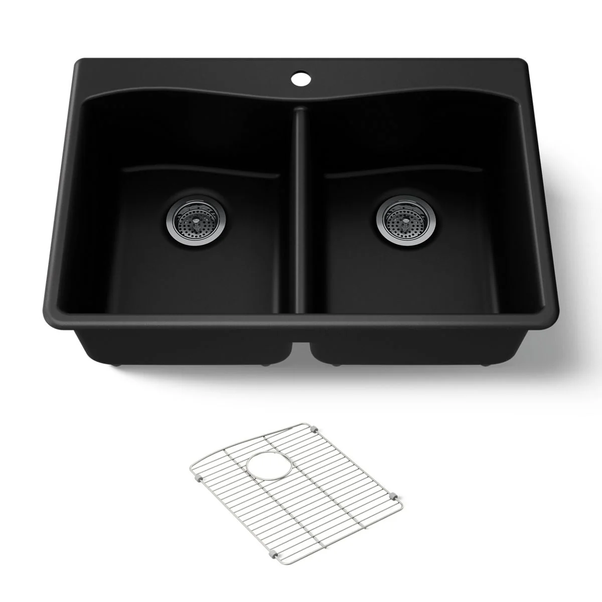 KOHLER K-8185-1 Kennon 33" top-/undermount double-bowl kitchen sink - Image 7