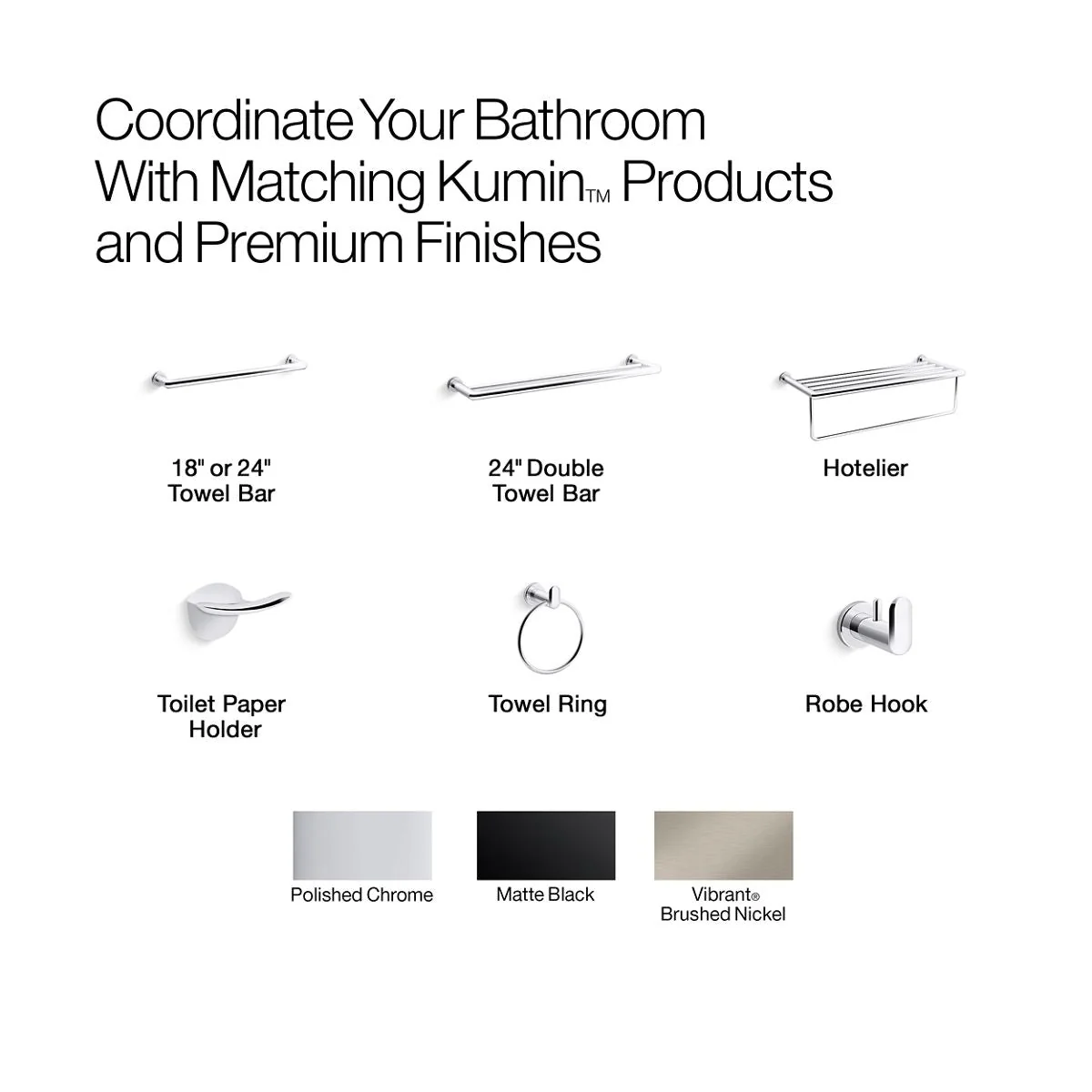 KOHLER K-97890 Kumin 24" double towel bar - Image 10