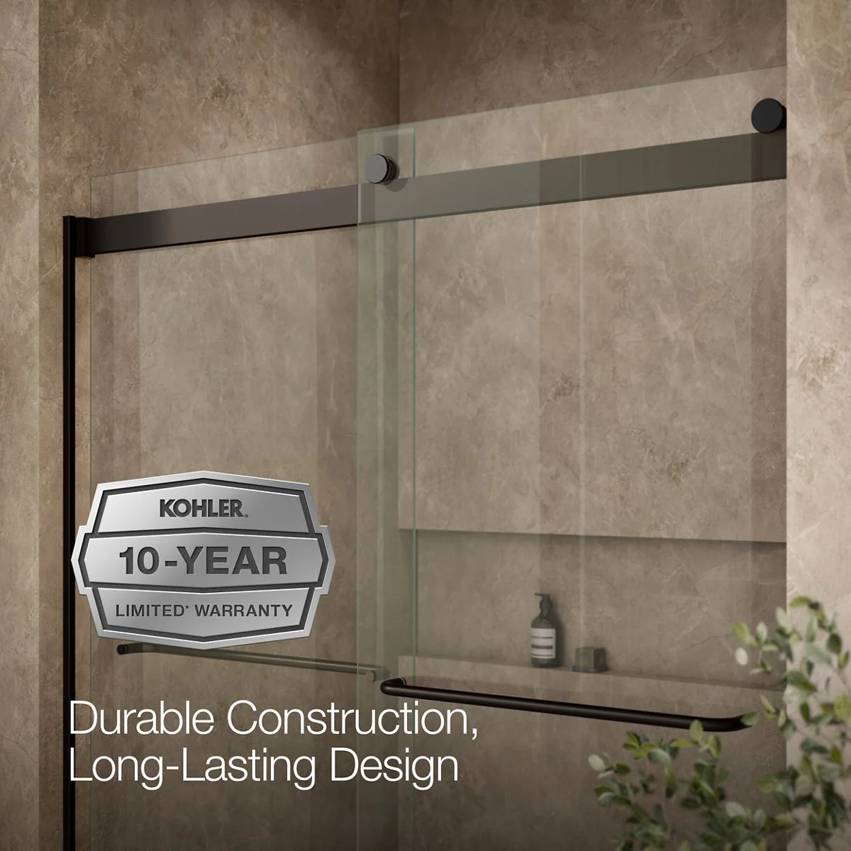KOHLER K-706015-L Levity 74" H sliding shower door with 1/4"-thick glass - Image 21