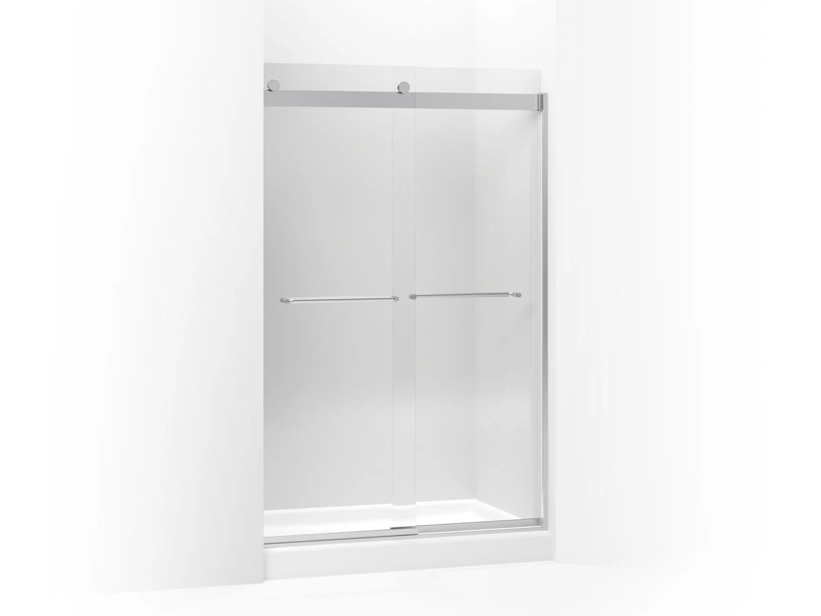 KOHLER K-706014-L Levity Sliding shower door, 74" H x 44-5/8 - 47-5/8" W, with 1/4" thick Crystal Clear glass - Image 6