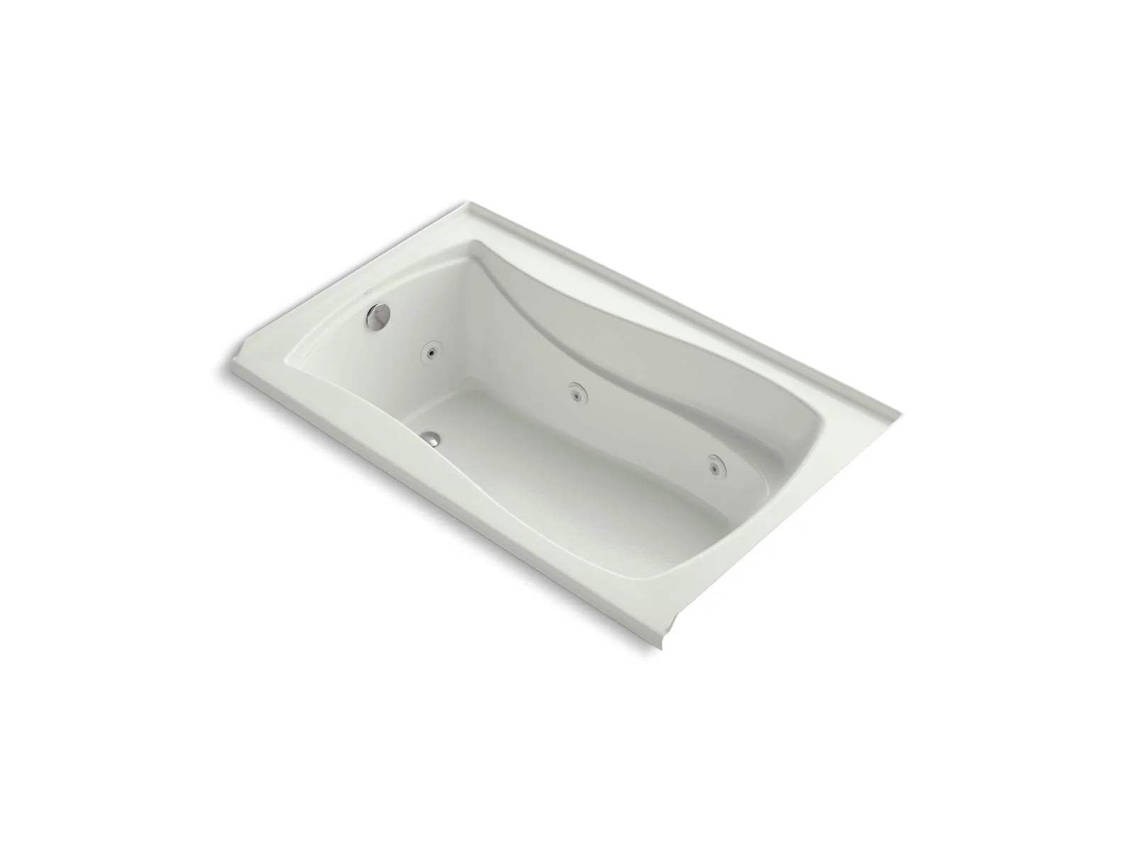 KOHLER K-1239-LW Mariposa 60" x 36" alcove whirlpool bath with Bask heated surface, left drain - Image 3