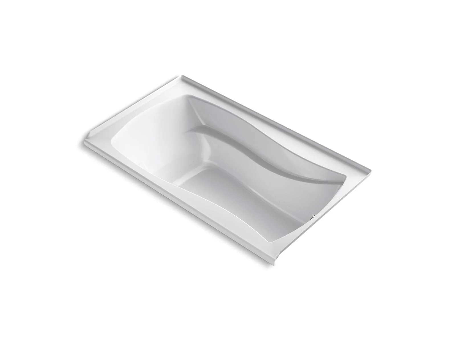 KOHLER K-1224-GHRW Mariposa 66" x 36" alcove Heated BubbleMassage air bath with Bask heated surface and right-hand drain