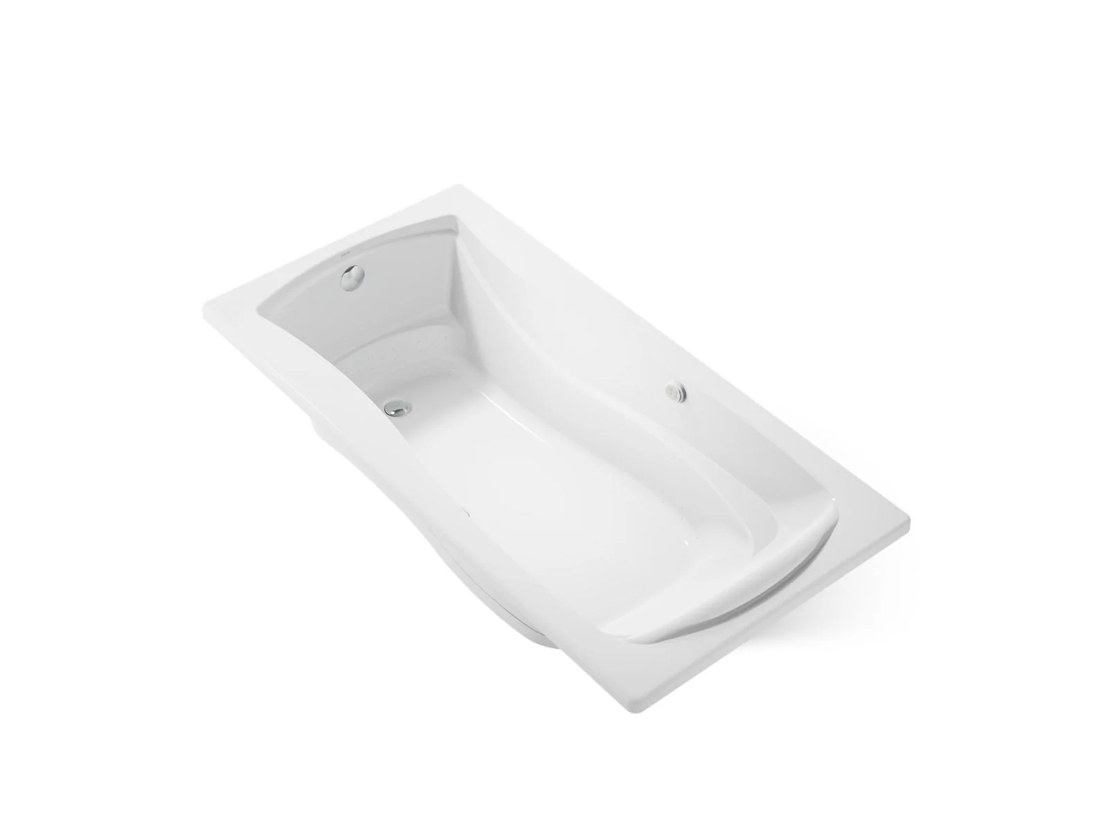 KOHLER K-1257-GHW Mariposa 72-1/4" x 36-1/4" drop-in Heated BubbleMassage air bath with Bask heated surface - Image 4
