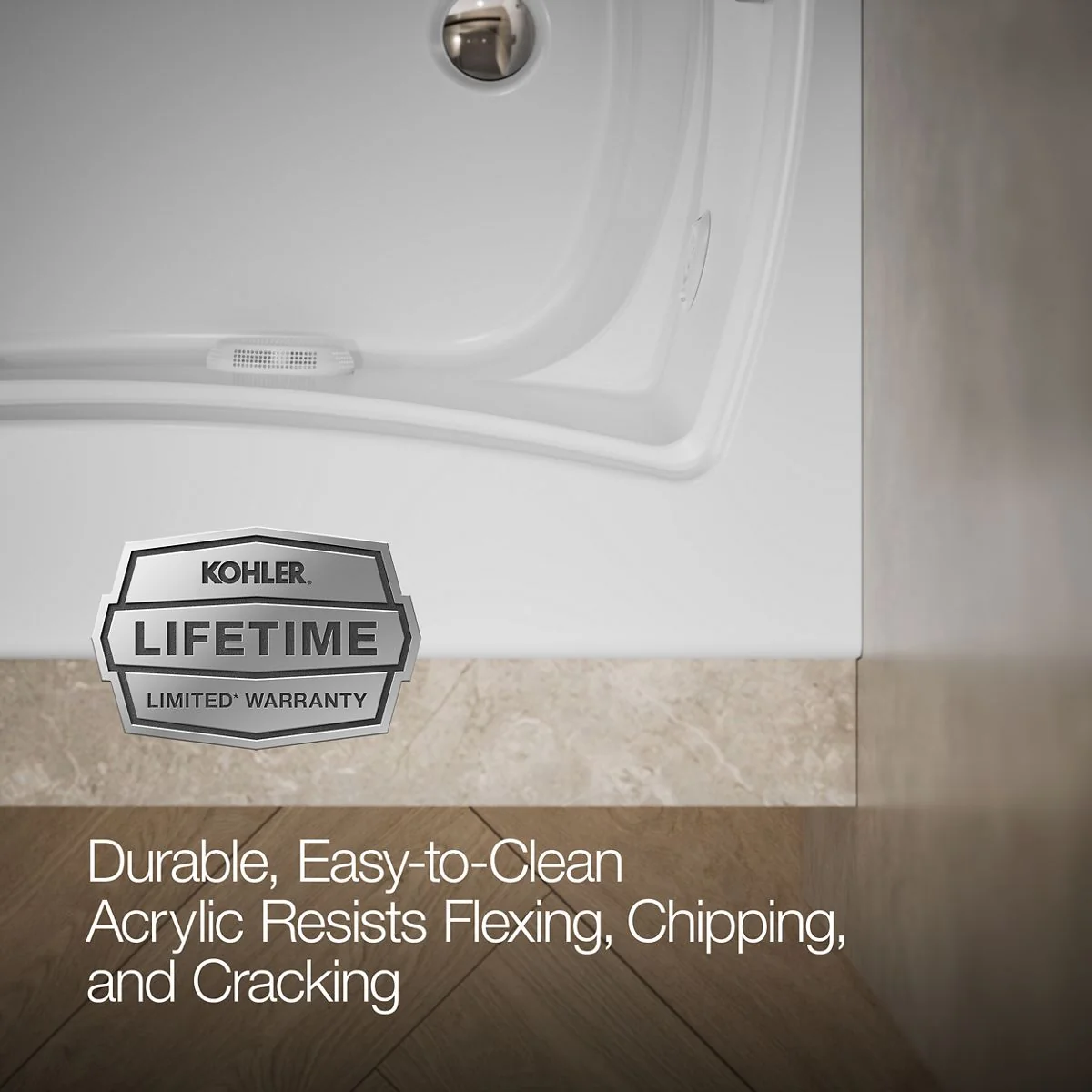 KOHLER K-1257-R Mariposa 72" x 36" alcove whirlpool bath, right drain - Image 8