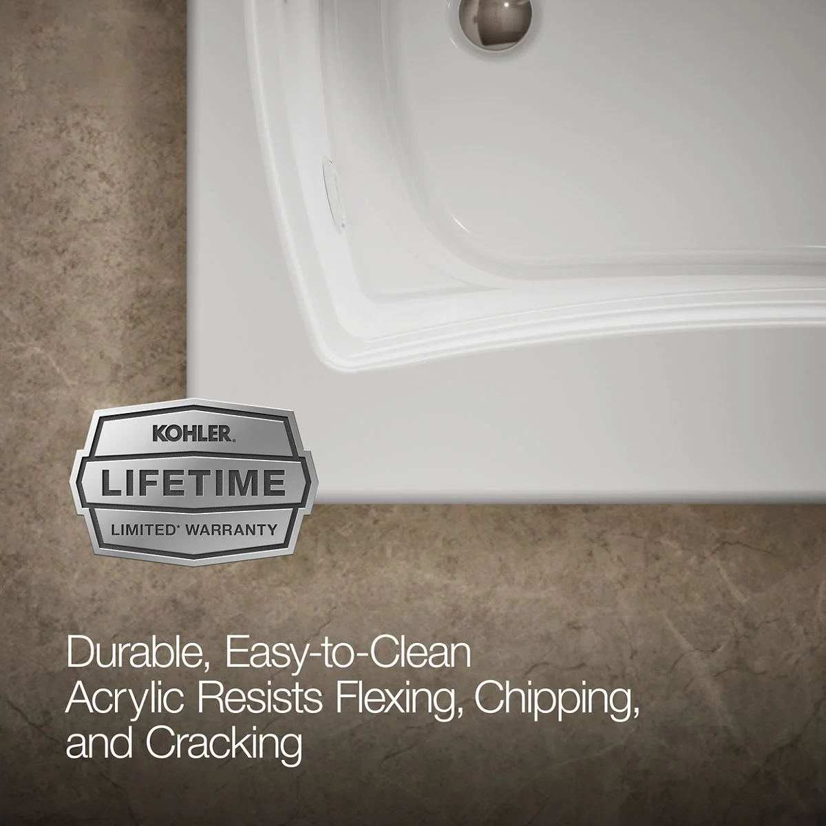 KOHLER K-1257 Mariposa 72" x 36" drop-in whirlpool bath - Image 7