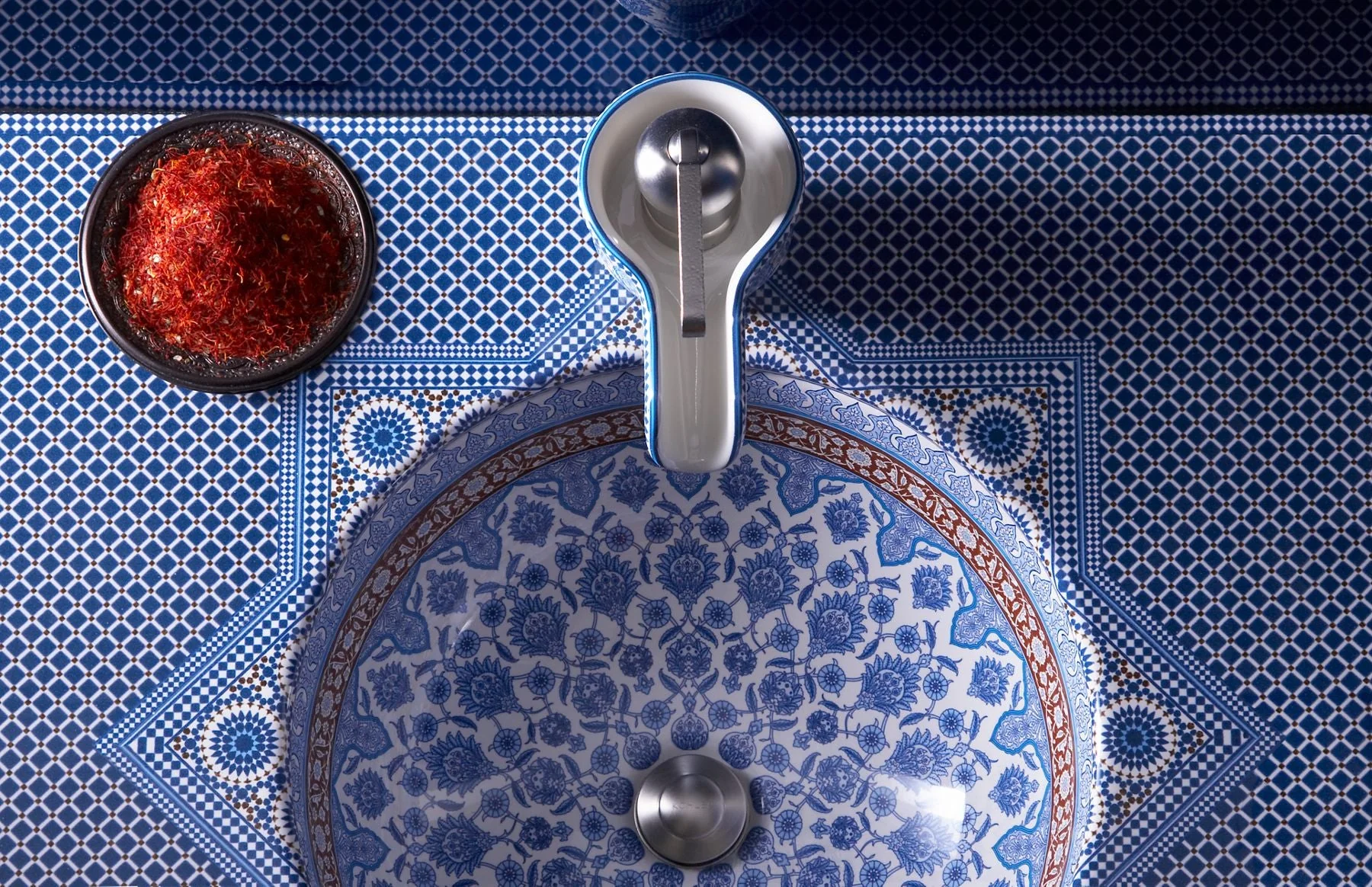 KOHLER K-14031-BU Marrakesh Vanity-top with single faucet hole - Image 2