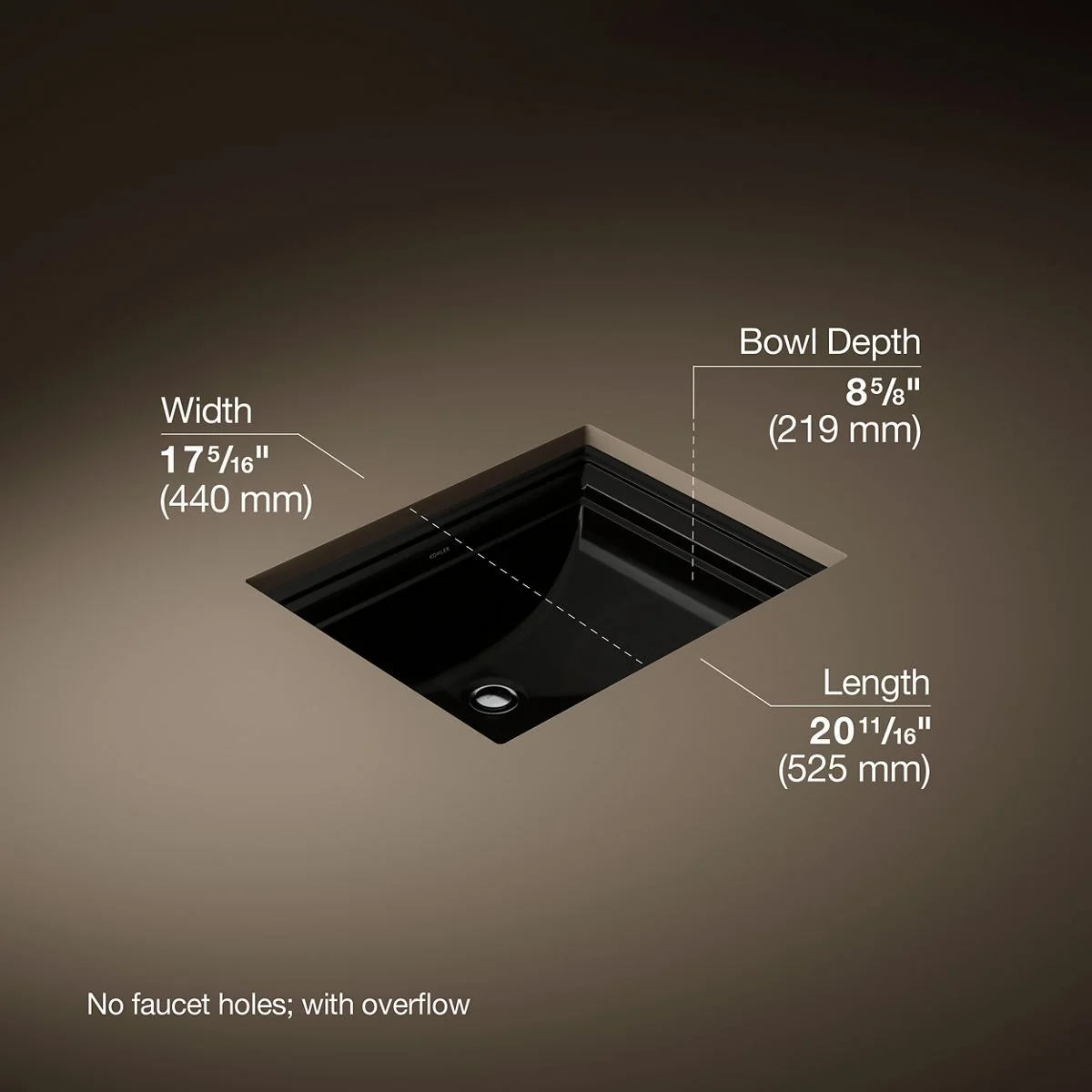 KOHLER K-2339 Memoirs 20" rectangular undermount bathroom sink - Image 12