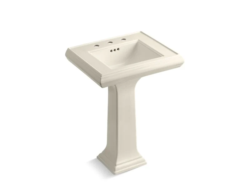 KOHLER K-2238-8 Memoirs 24-1/4" rectangular pedestal bathroom sink - Image 2