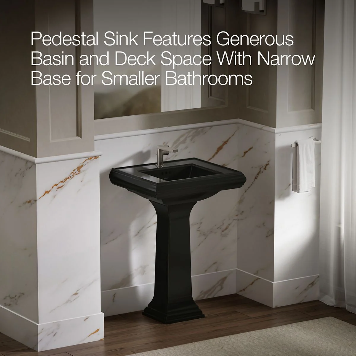 KOHLER K-2238-1 Memoirs 24-1/4" rectangular pedestal bathroom sink - Image 26