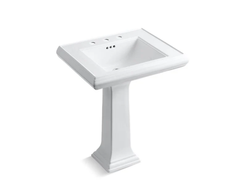 KOHLER K-2258-8 Memoirs 27-1/4" rectangular pedestal bathroom sink