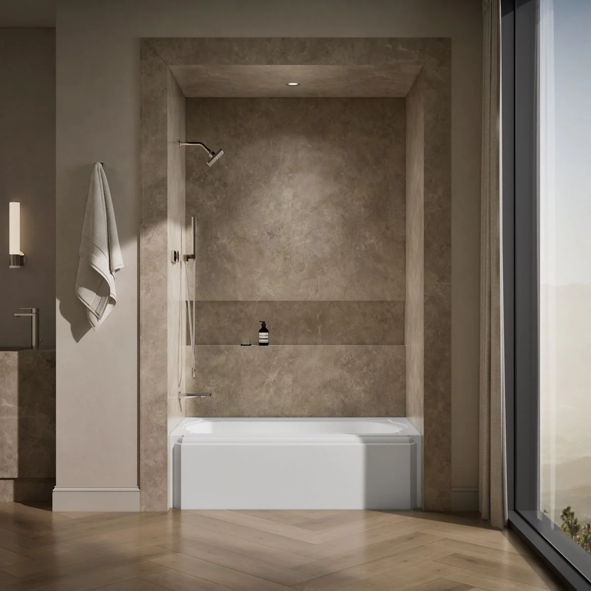 KOHLER K-721 Memoirs 60" x 33-3/4" alcove bath, left drain - Image 6