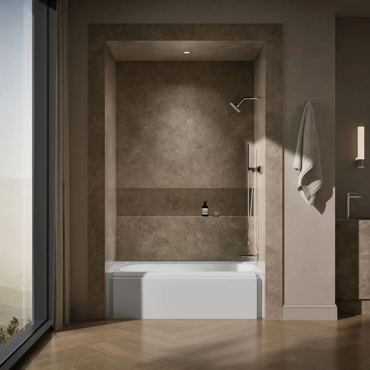 KOHLER K-722 Memoirs 60" x 33-3/4" alcove bath, right drain - Image 6