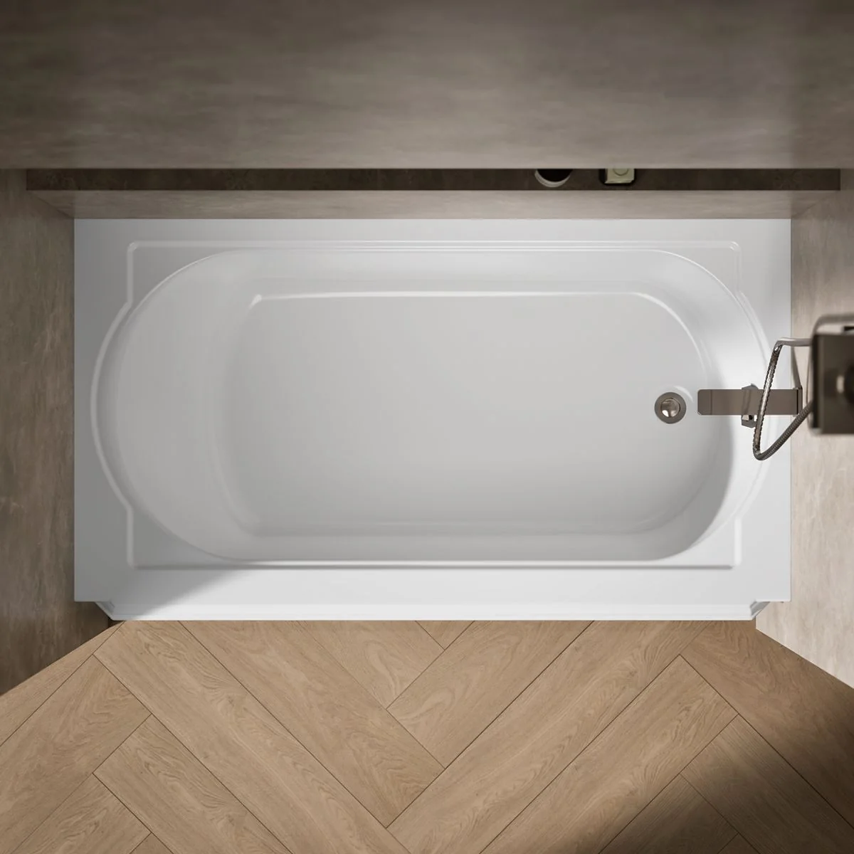 KOHLER K-722 Memoirs 60" x 33-3/4" alcove bath, right drain - Image 7