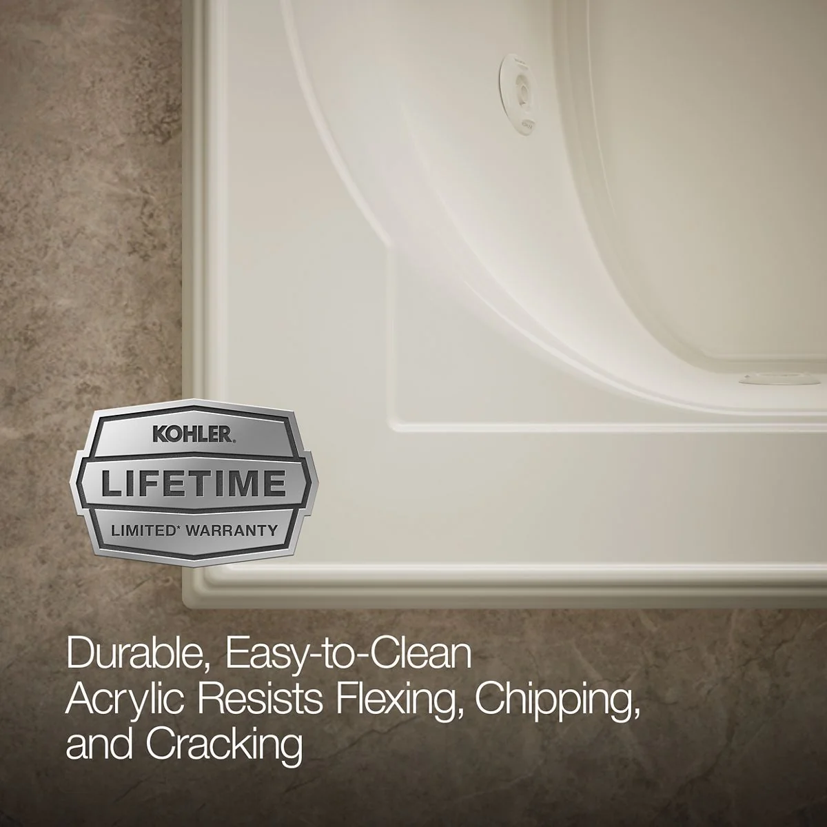 KOHLER K-1170-JH Memoirs 66" x 42" drop-in whirlpool bath - Image 12