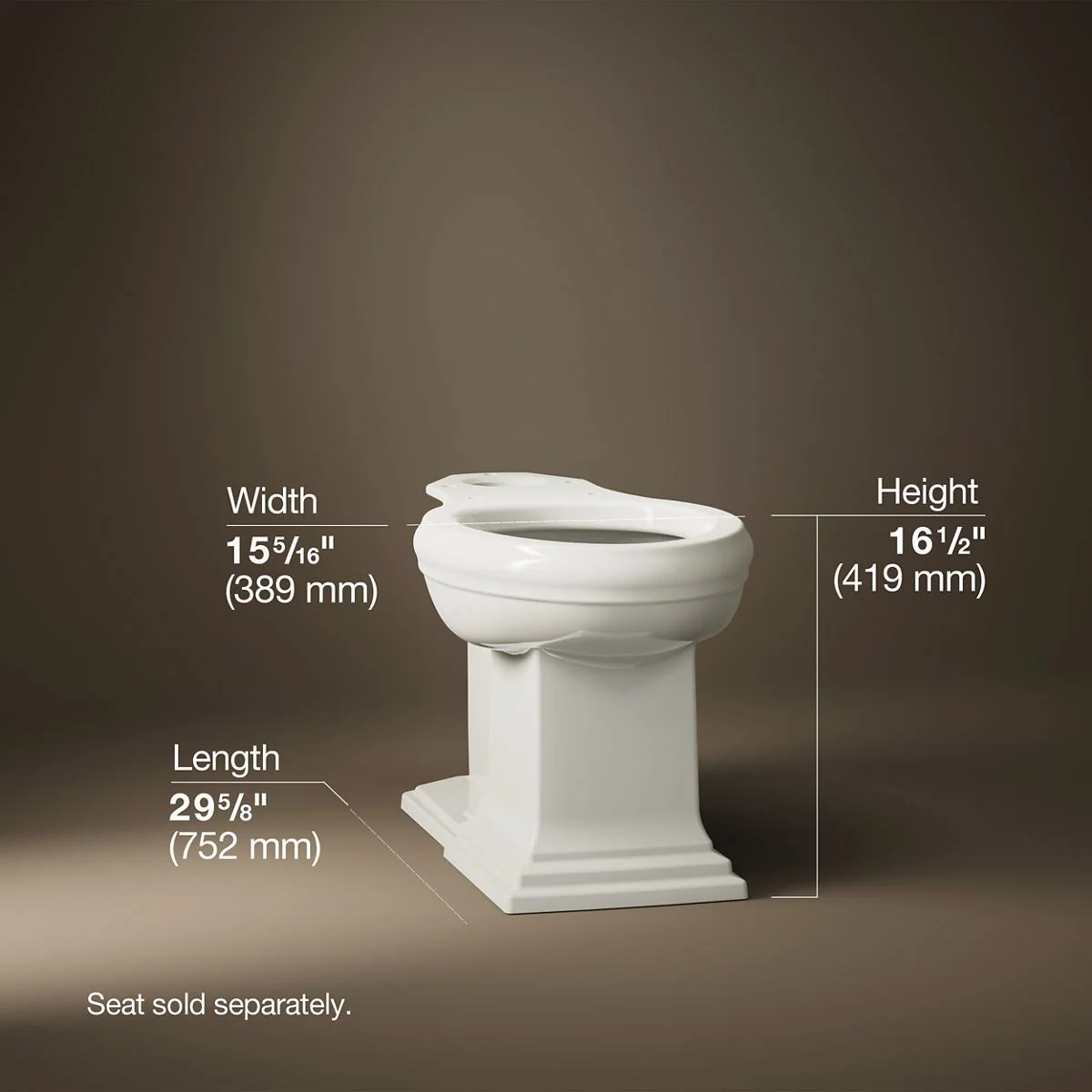 KOHLER K-5626 Memoirs Elongated bowl with concealed trapway - Image 41