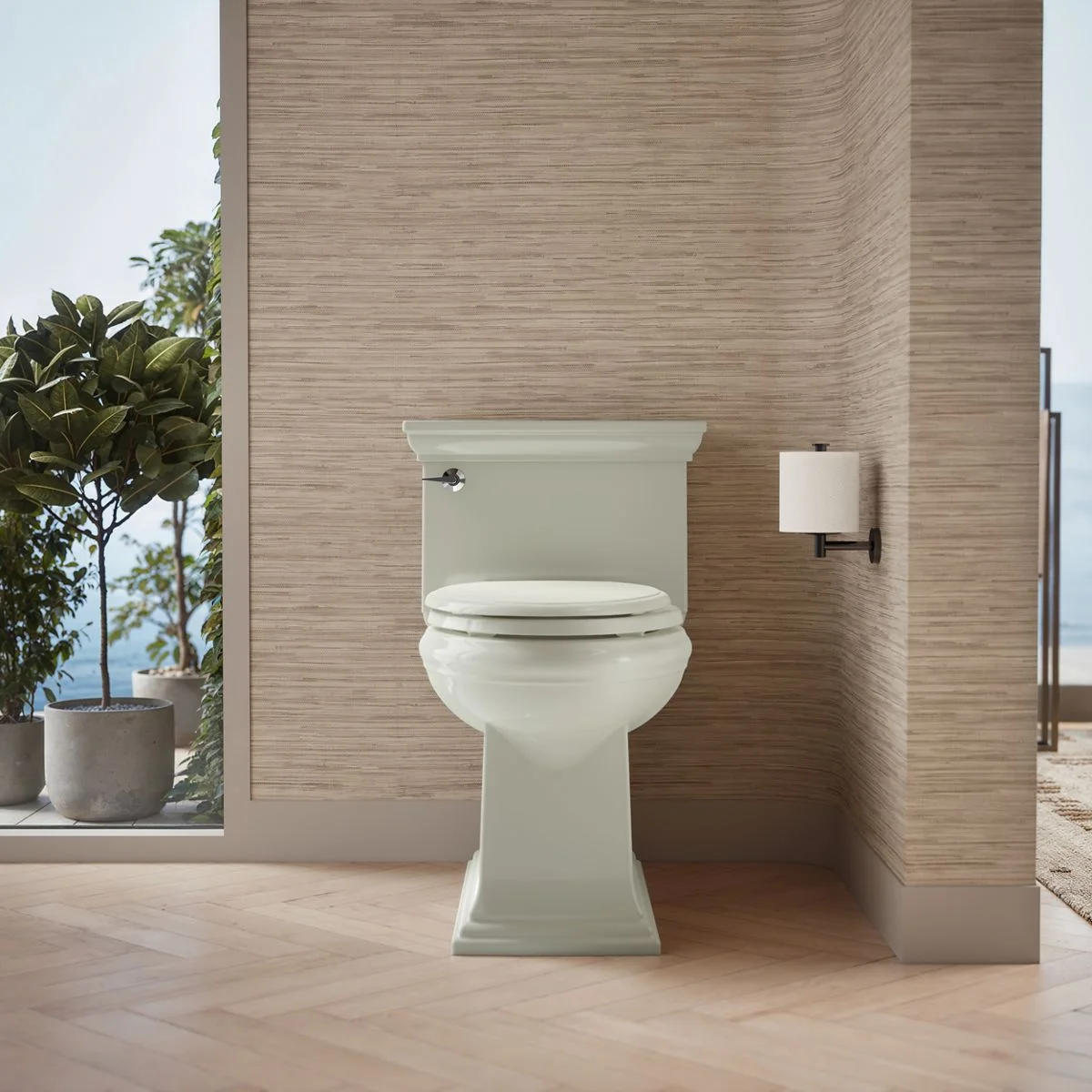 KOHLER K-6428 Memoirs Stately One-piece compact elongated toilet with skirted trapway, 1.28 gpf - Image 34