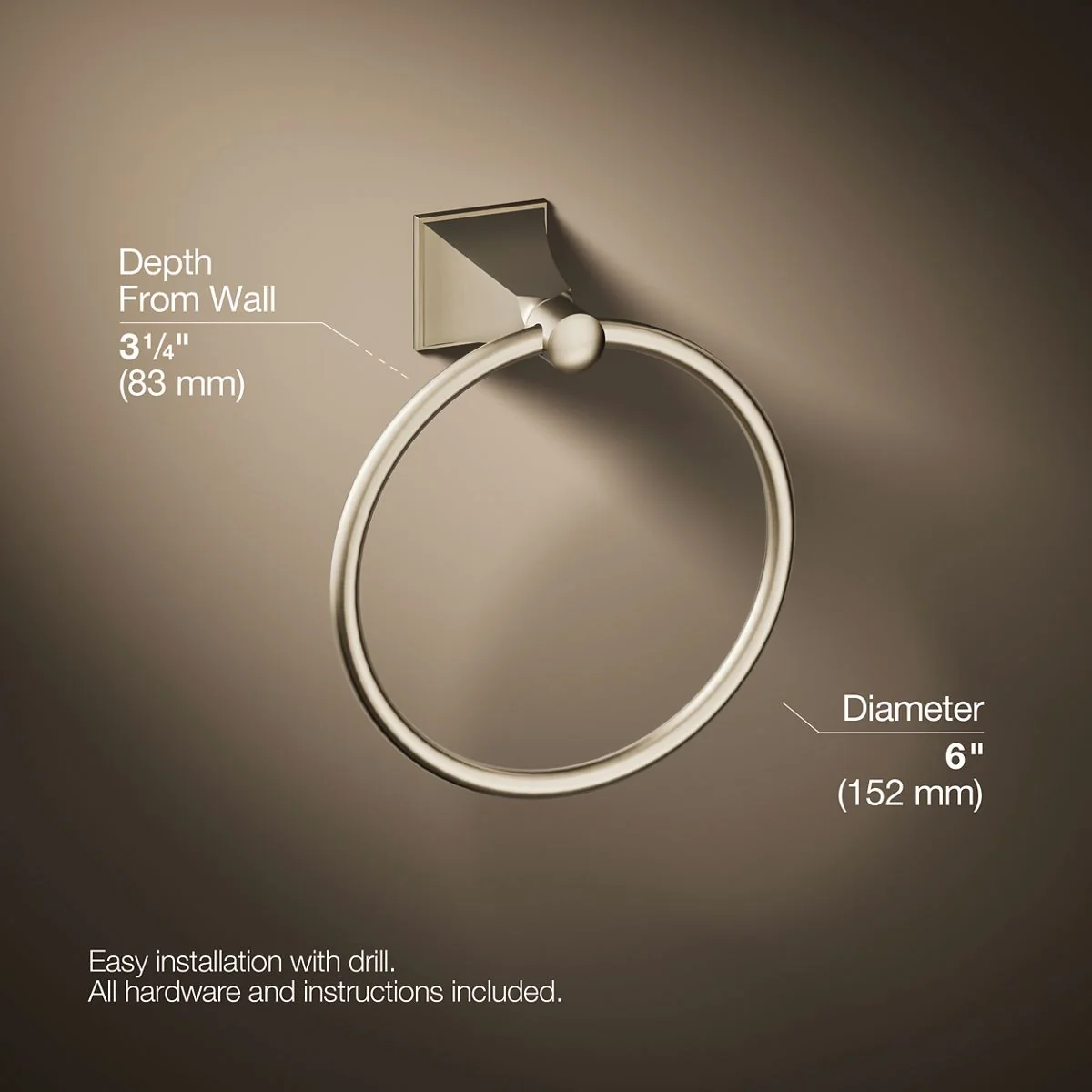 KOHLER K-487 Memoirs Towel ring - Image 12
