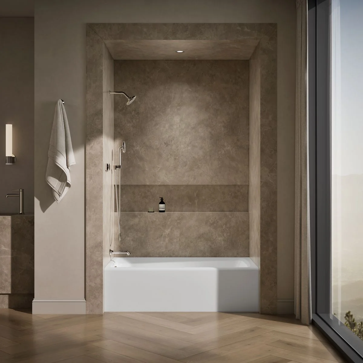 KOHLER K-505 Mendota 60" x 32" alcove bath, left drain - Image 6