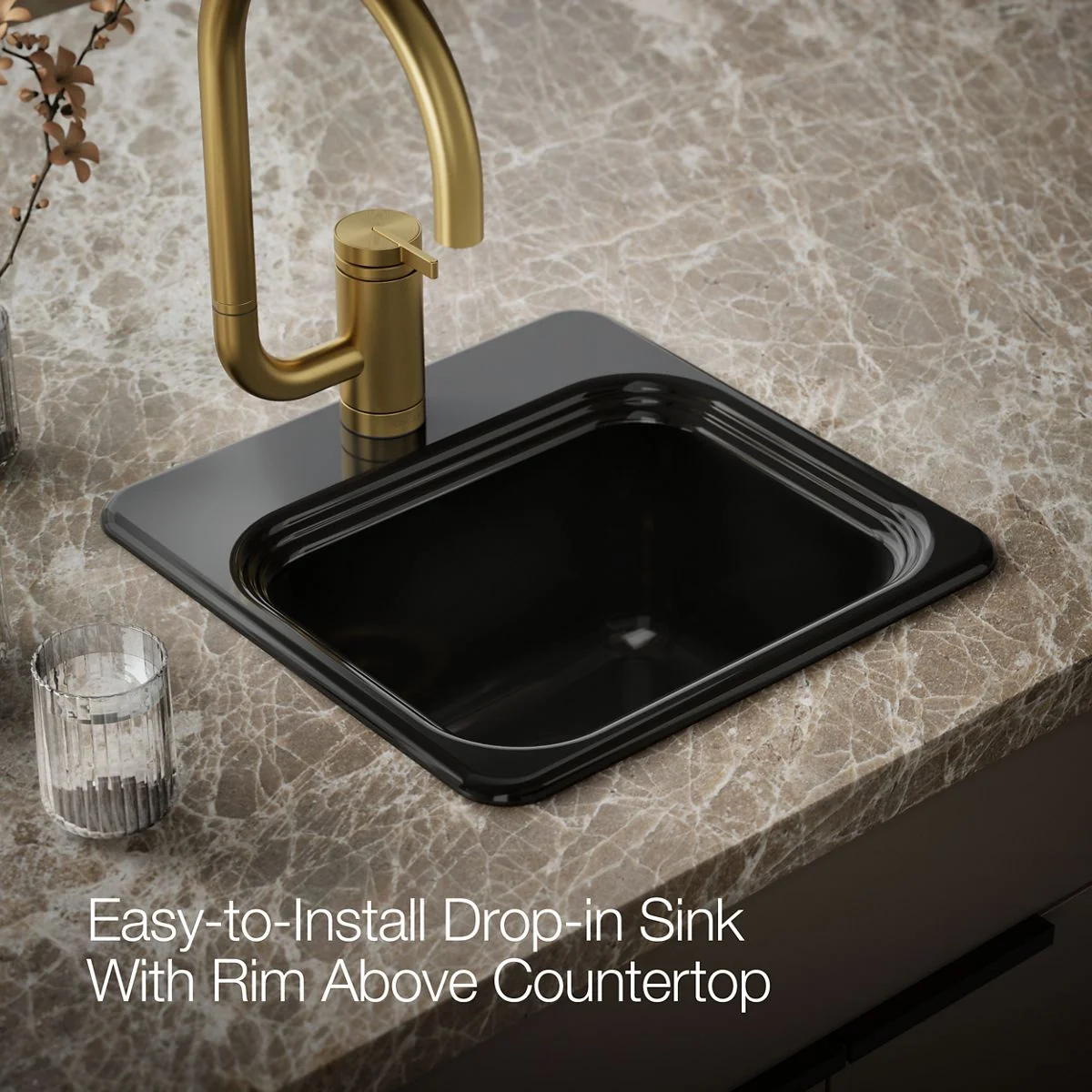 KOHLER K-6579-1 Northland 15" top-mount single-bowl bar sink - Image 12