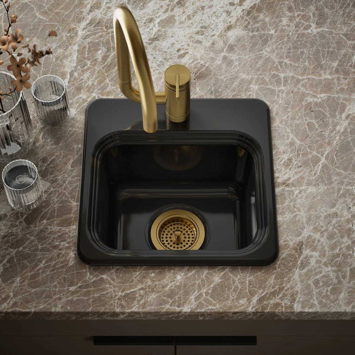 KOHLER K-6579-1 Northland 15" top-mount single-bowl bar sink - Image 13