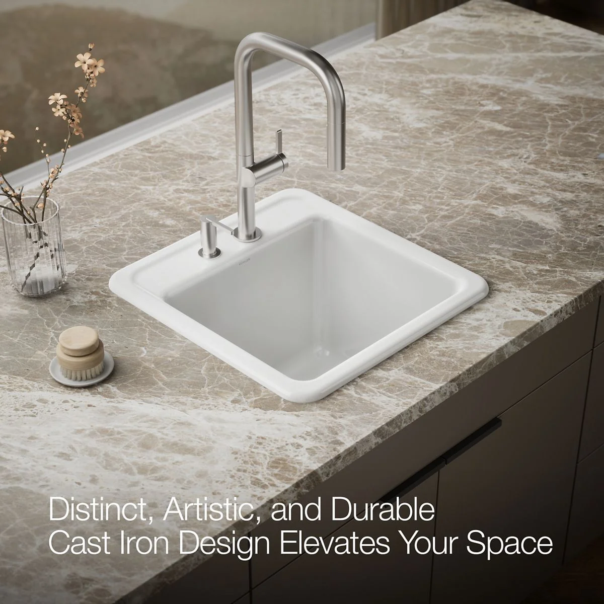 KOHLER K-19022-2 Park Falls 21" top-/undermount single-bowl utility sink - Image 6