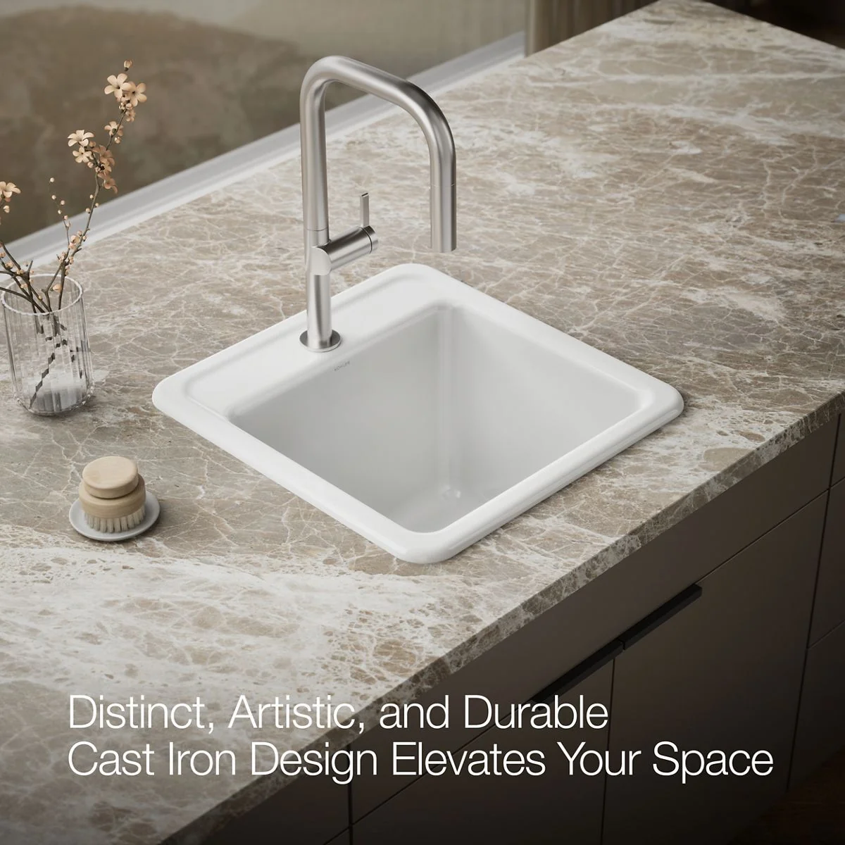 KOHLER K-19022-1 Park Falls 21" top-/undermount single-bowl utility sink - Image 6