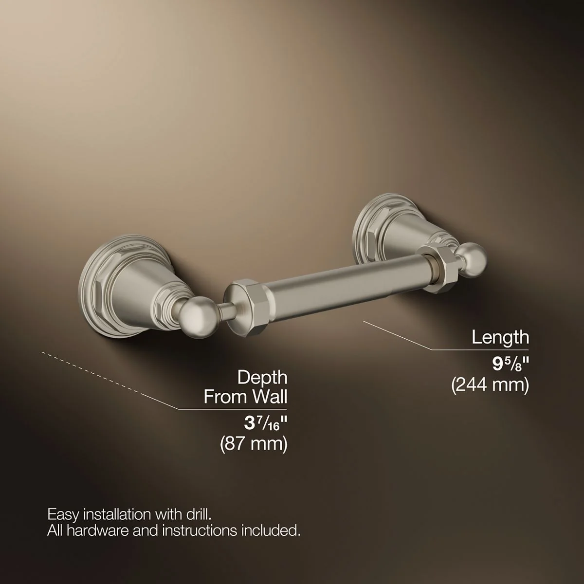 KOHLER K-13114 Pinstripe Toilet paper holder - Image 17