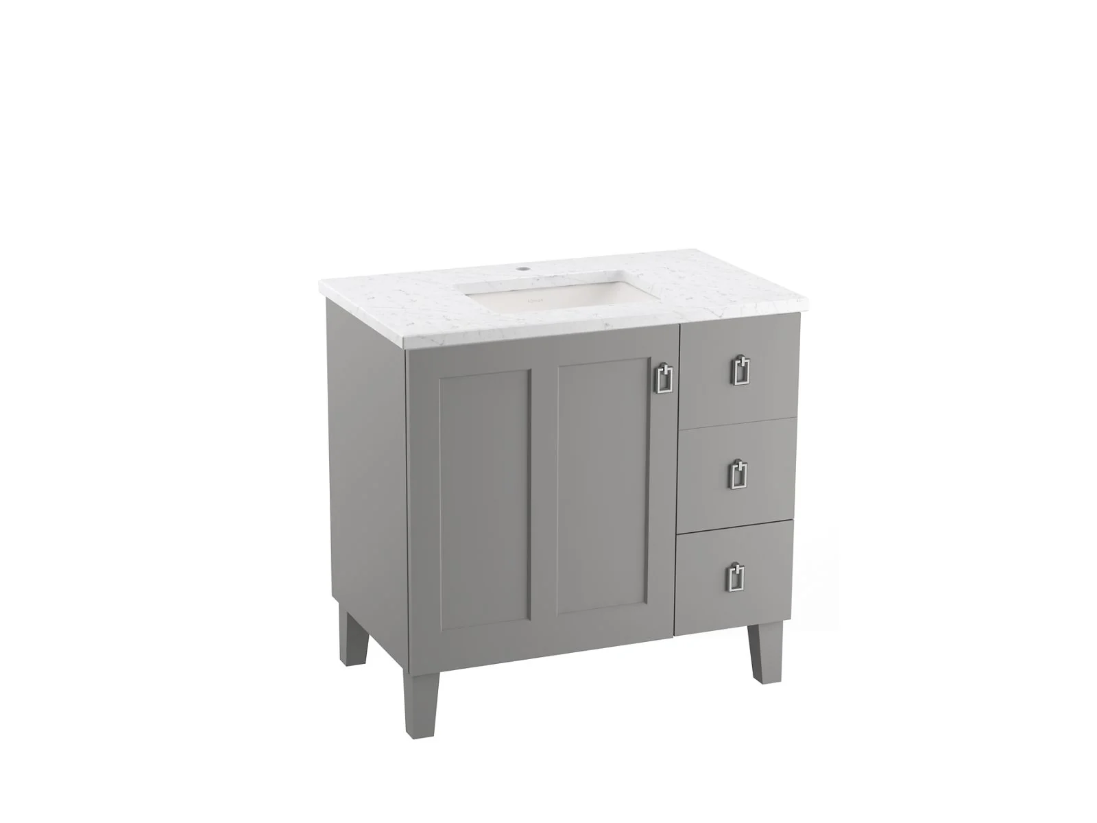 KOHLER K-99533-LGR Poplin 36" bathroom vanity cabinet - Image 3