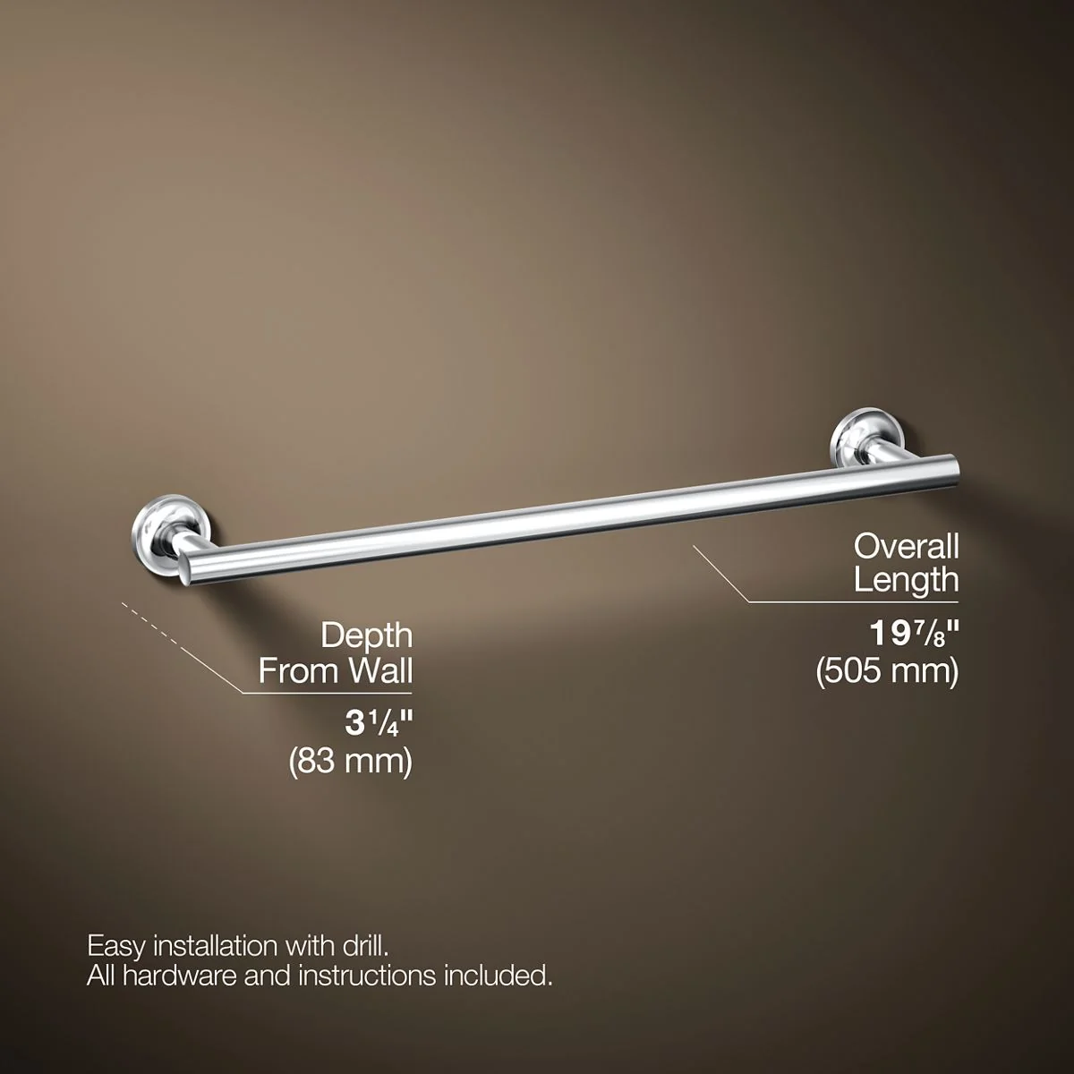 KOHLER K-14435 Purist 18" towel bar - Image 33